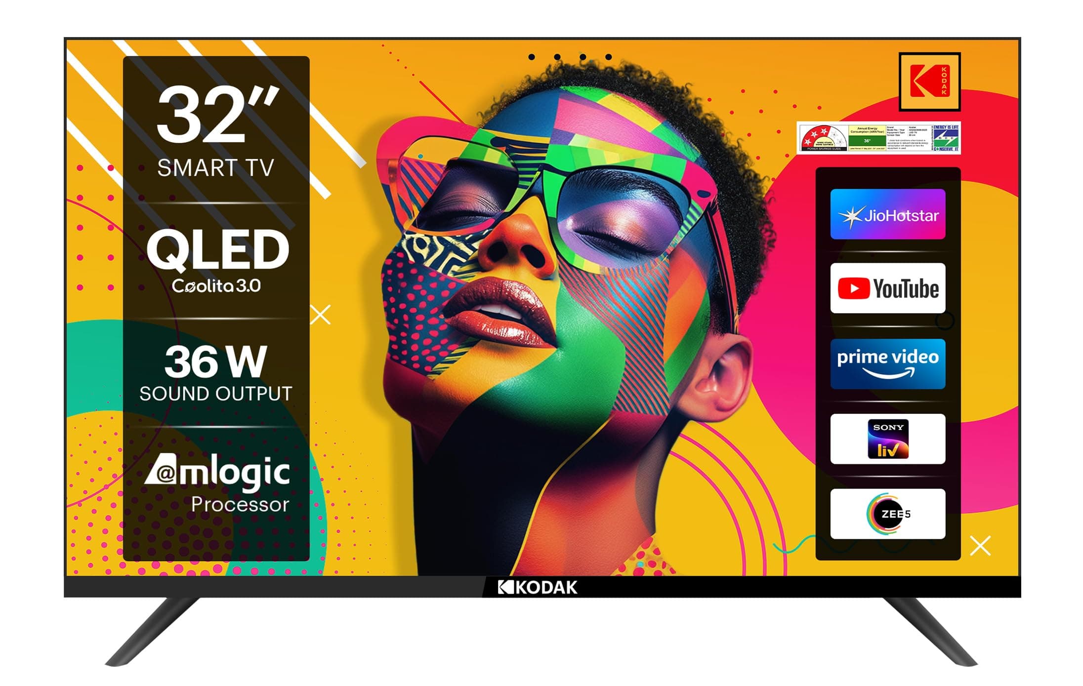 Kodak QLED SE 80 cm (32 inch) QLED HD Ready Smart Linux TV 2025 Edition (32QSE5080)