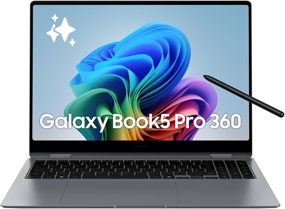 Samsung Galaxy Book5 Pro 360| Intel Evo Core Ultra 7 258V| Built-in AI| 16" (40.6cm) Touchscreen 2-in-1 Dynamic AMOLED 2X 120Hz| 500 Nits (32GB/1TB SS...