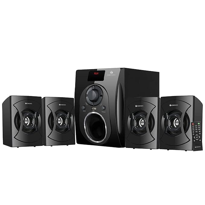 ZEBRONICS ZEB-BT531 60 Watt 4.1 Channel Wireless Bluetooth Multimedia Speaker (Black) Multimedia Speaker Systems