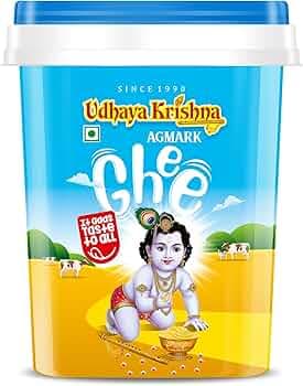 Udhaya Krishna GHEE 5 Litre (Pack of 1) | Authentic and Traditional Ghee, Rich in Aroma and Flavor, Pure and Natural Ghee Perfect For Traditional Reci...