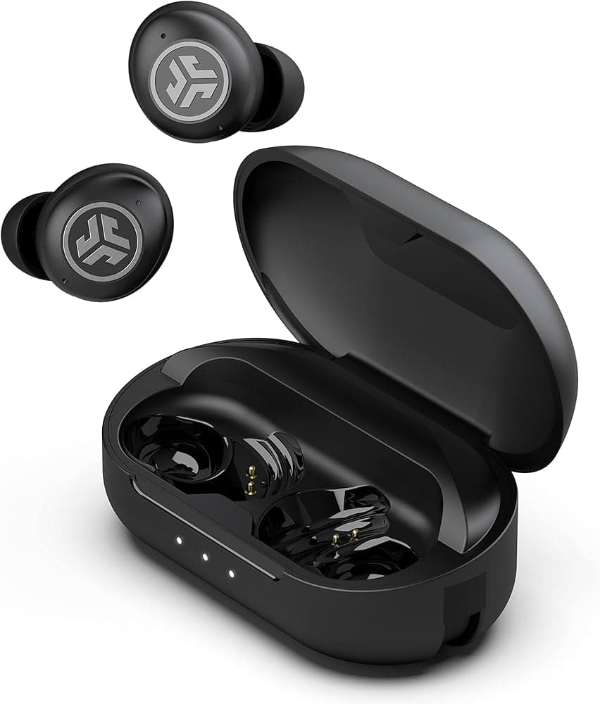 JLab Air Pro True Wireless Earbuds Bluetooth Multipoint Auto Play & Pause Dual Connect Ip55 Sweat & Dust Resistance Be Aware Audio for Safety Custom 3 Eq Sound Settings Air Black