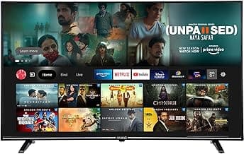 Croma 109 cm (43 inches) Fire TV 4K Ultra HD Smart LED TV (CREL7366, Black) (2021 Model)