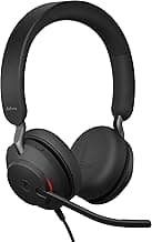Jabra Evolve2 40 UC Wired Headphones, USB-C, Stereo, Black – Telework Headset for Calls and Music, Enhanced All-Day Comfort, Passive Noise Cancelling 