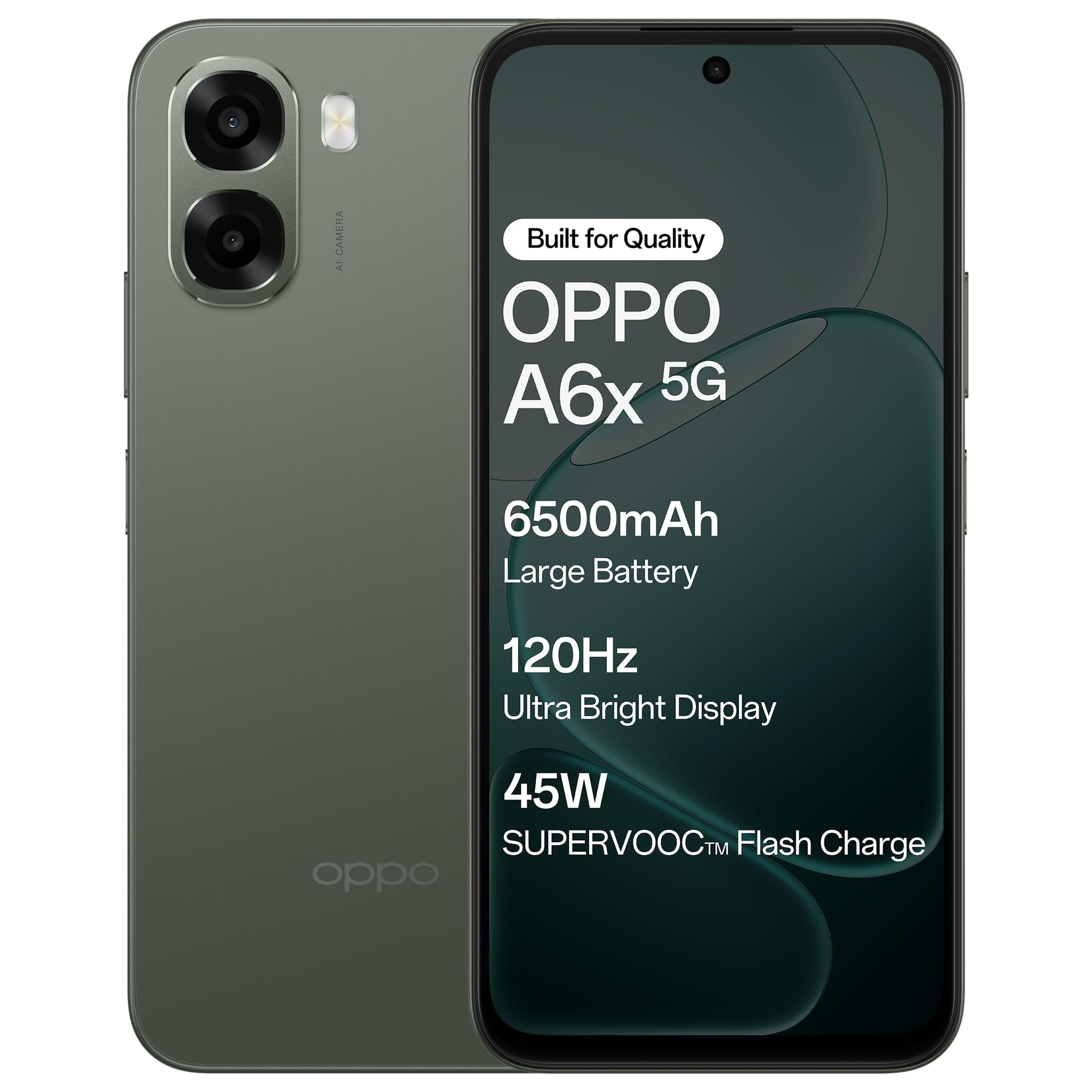 Oppo A6X 5G (Olive Green, 4GB RAM, 64GB Storage) with No Cost EMI/Additional Exchange Offers