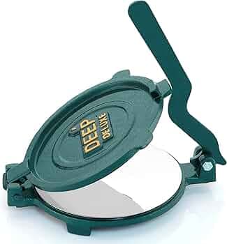 DEEP DELUXE 22 CM Cast Iron Manual Roti Press,Khakhra-Papad Press,Chapati Maker,Puri Maker,Empandas & Pathiri Press, Poori Press, Dough Press Machine