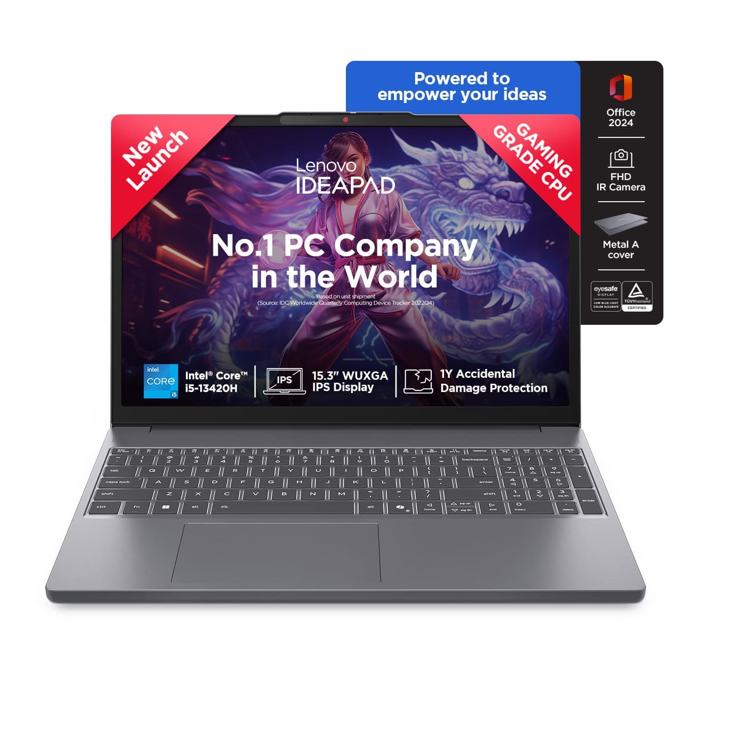 Lenovo IdeaPad Slim 3 13th Gen Core i5-13420H 15.3 inch (38.8cm) WUXGA IPS Laptop (16GB RAM/1TB SSD/Windows 11/Office Home 2024/Backlit Keyboard/1Yr A...