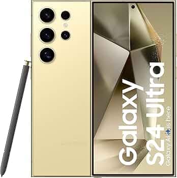 Samsung Galaxy S24 Ultra 5G AI Smartphone (Titanium Yellow, 12GB, 512GB Storage)_with Other Offers