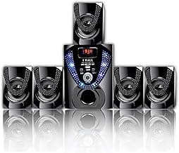 IKALL IK666 5.1 Channel Wireless, USB, Auxiliary, Bluetooth Speaker Systems - Black