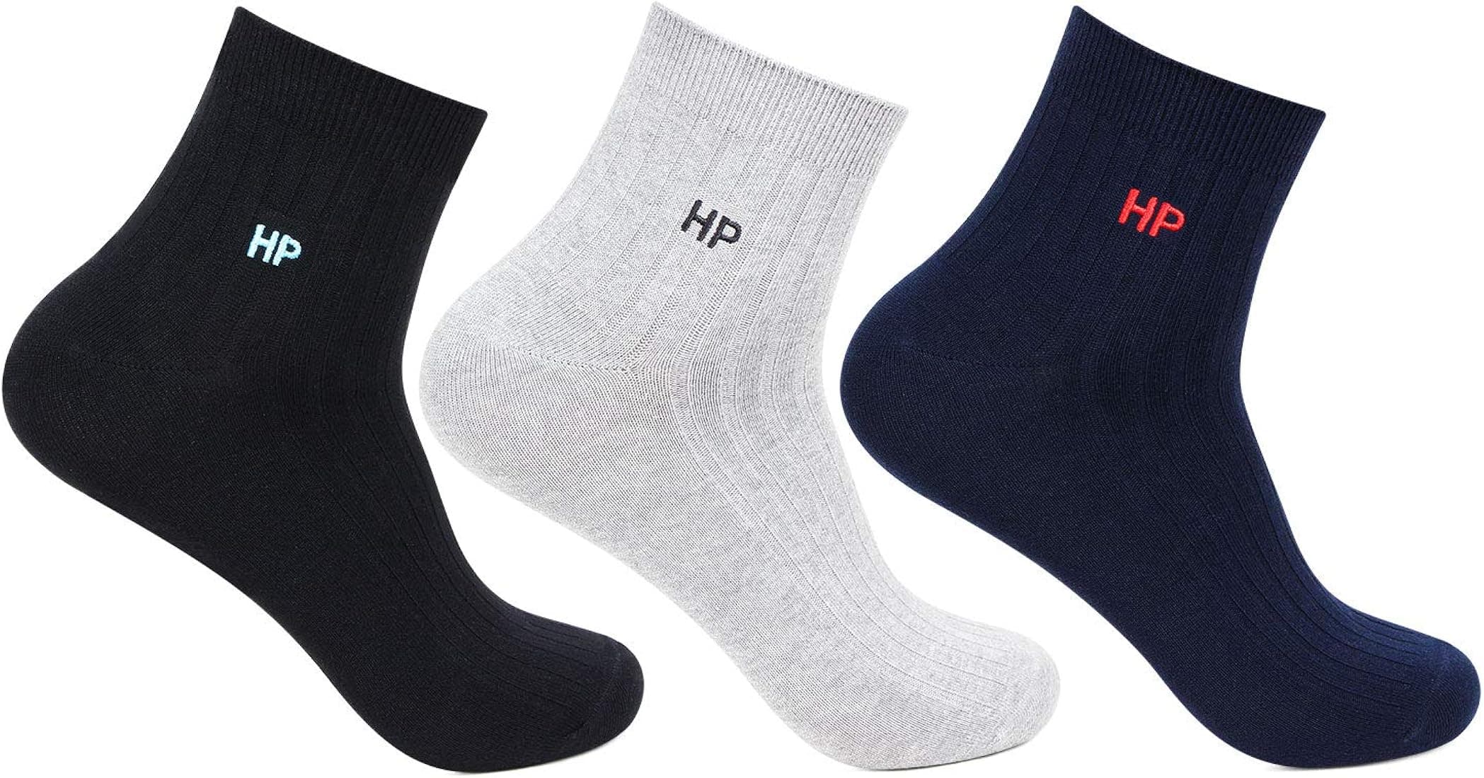 Hush Puppies Men's Cotton Ankle Socks (BROHPM-13A-PO3_Multicolor_Freesize)