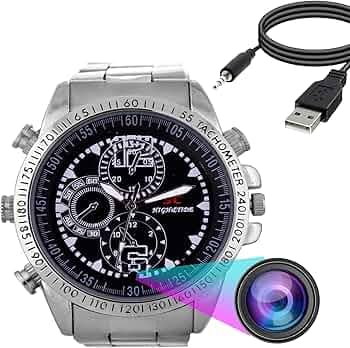 m mhb Wrist Spy Watch Camera Updated Version with Inbuilt 16GB Memory. Hidden Audio/Video Recording.While Recording no Light Flashes.for Indoor and Ou...