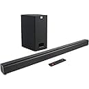 (Renewed) JBL Cinema SB 231 2.1 Channel Soundbar with Wired Subwoofer (110Watts, Dolby Digital, Extra Deep Bass)- Black