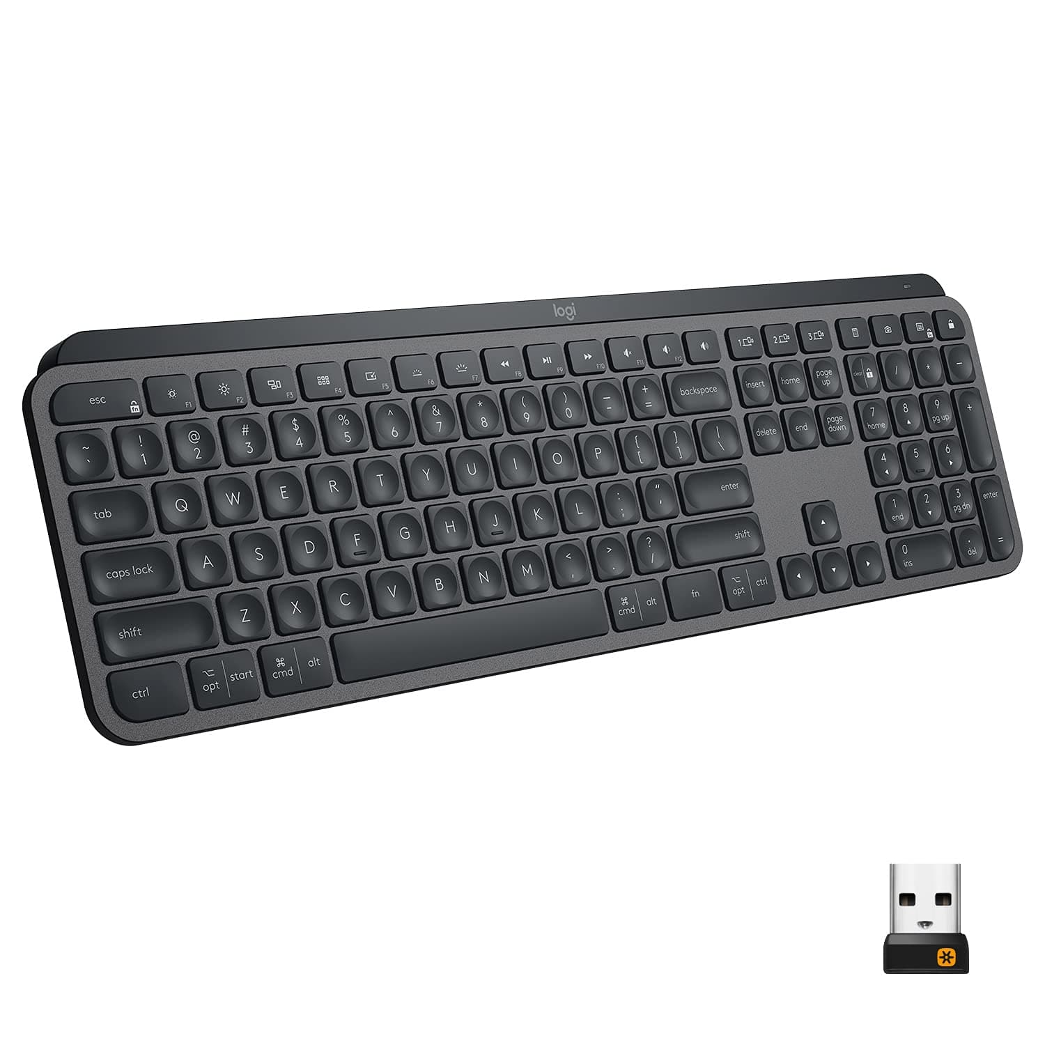 Logitech MX Keys Advanced Wireless Illuminated Keyboard - Graphite Keyboards