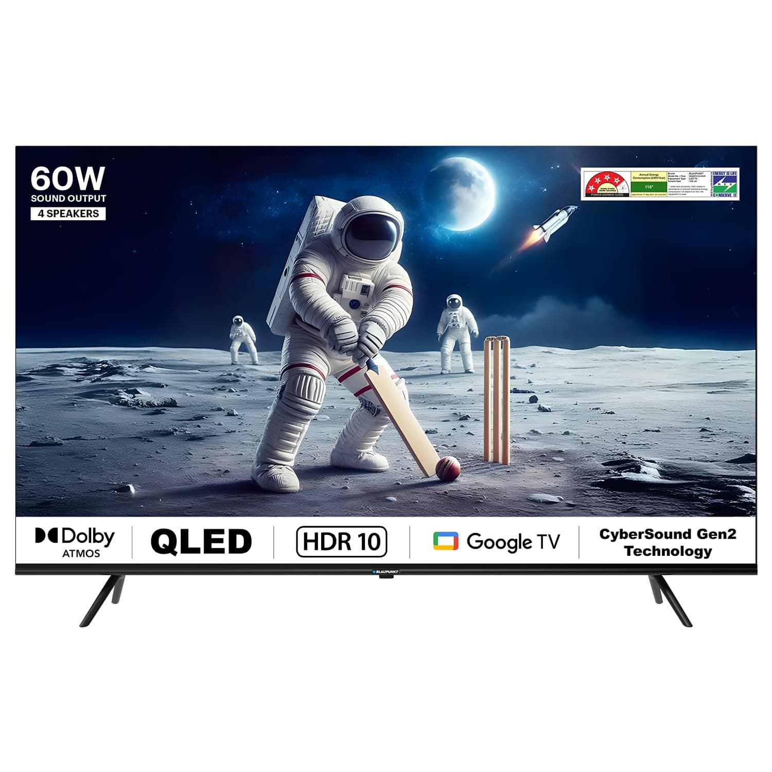 Blaupunkt 126 cm (50 inches) Quantam Dot Series 4K Ultra HD QLED Google TV 50QD7010 (Black)