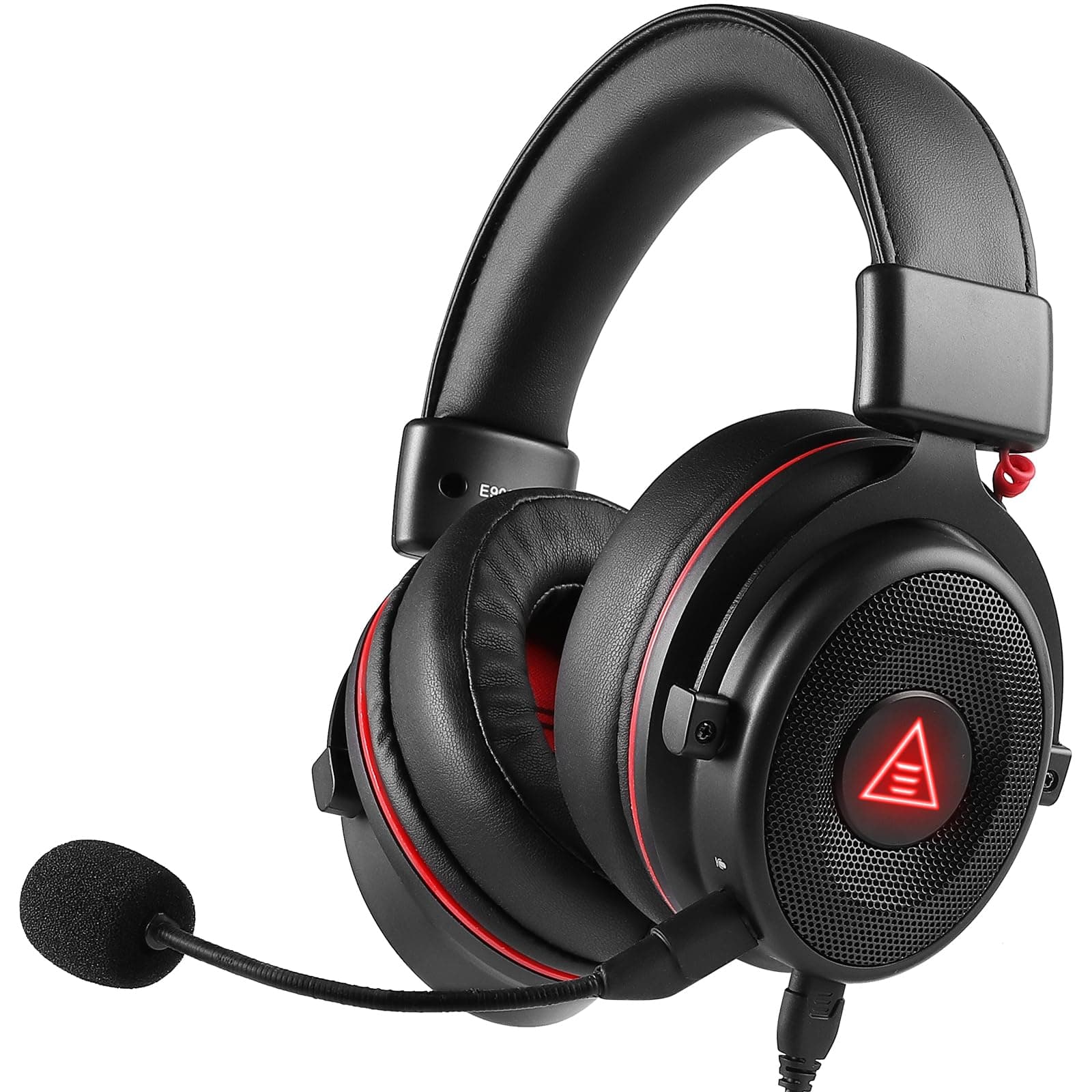 EKSA E900 Pro Gaming Wired Over Ear Headphones with Virtual 7.1 Surround Sound, Noise Cancelling with Mic & Led, Compatible with PC, PS4, PS5, Xbox On...