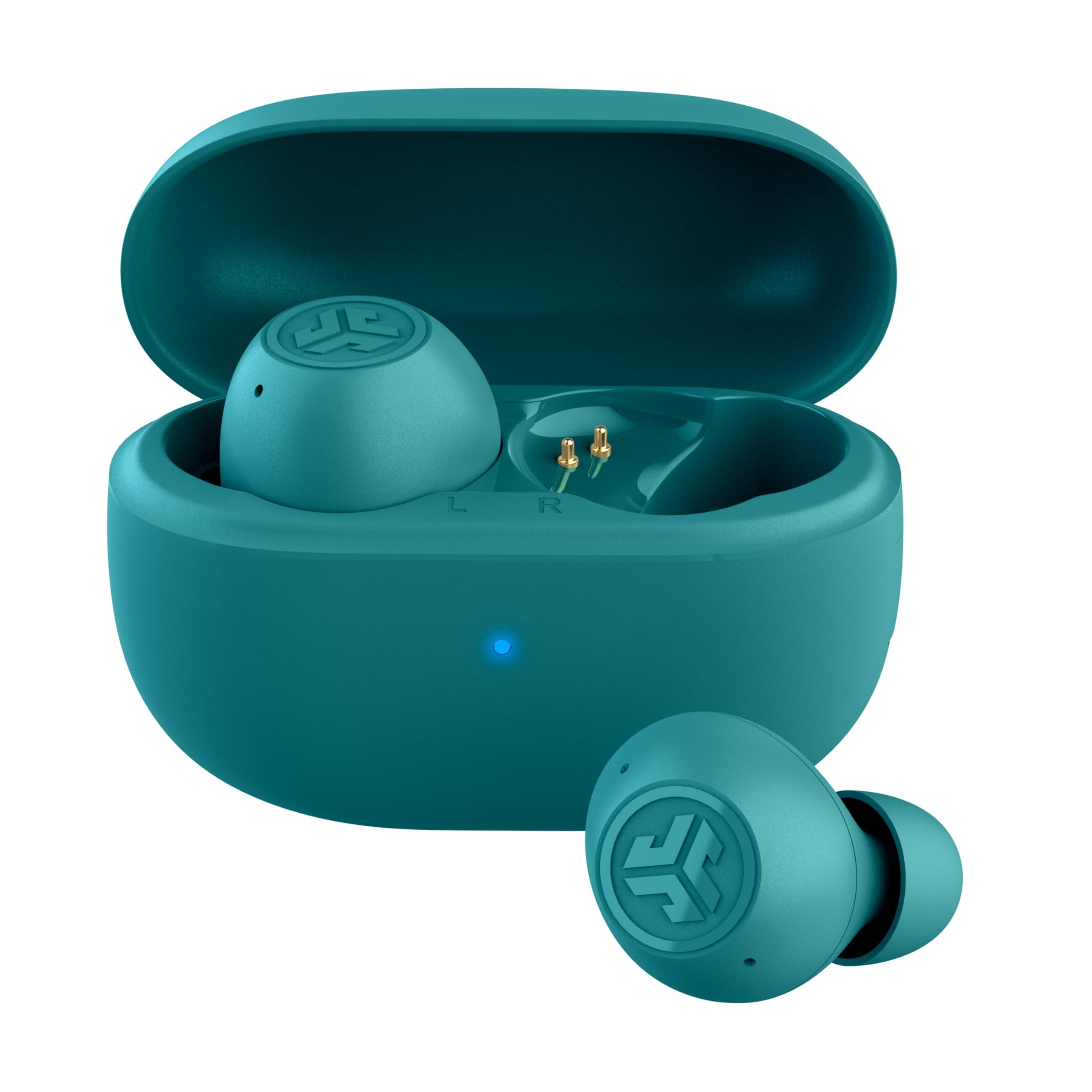 JLab Go Pop ANC Active Noise Cancelling Earbuds, Bluetooth Earphones, 24+ Hr Playtime Wireless Headphones, IP55 Sweat-Resistant in Ear Buds with Micro...
