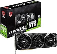 MSI Gaming GeForce RTX 3080 Ti 12GB GDRR6X 320-Bit HDMI/DP Nvlink Tri-Frozr 2 Ampere Architecture OC Graphics Card (RTX 3080 Ti Ventus 3X 12G OC), Bla