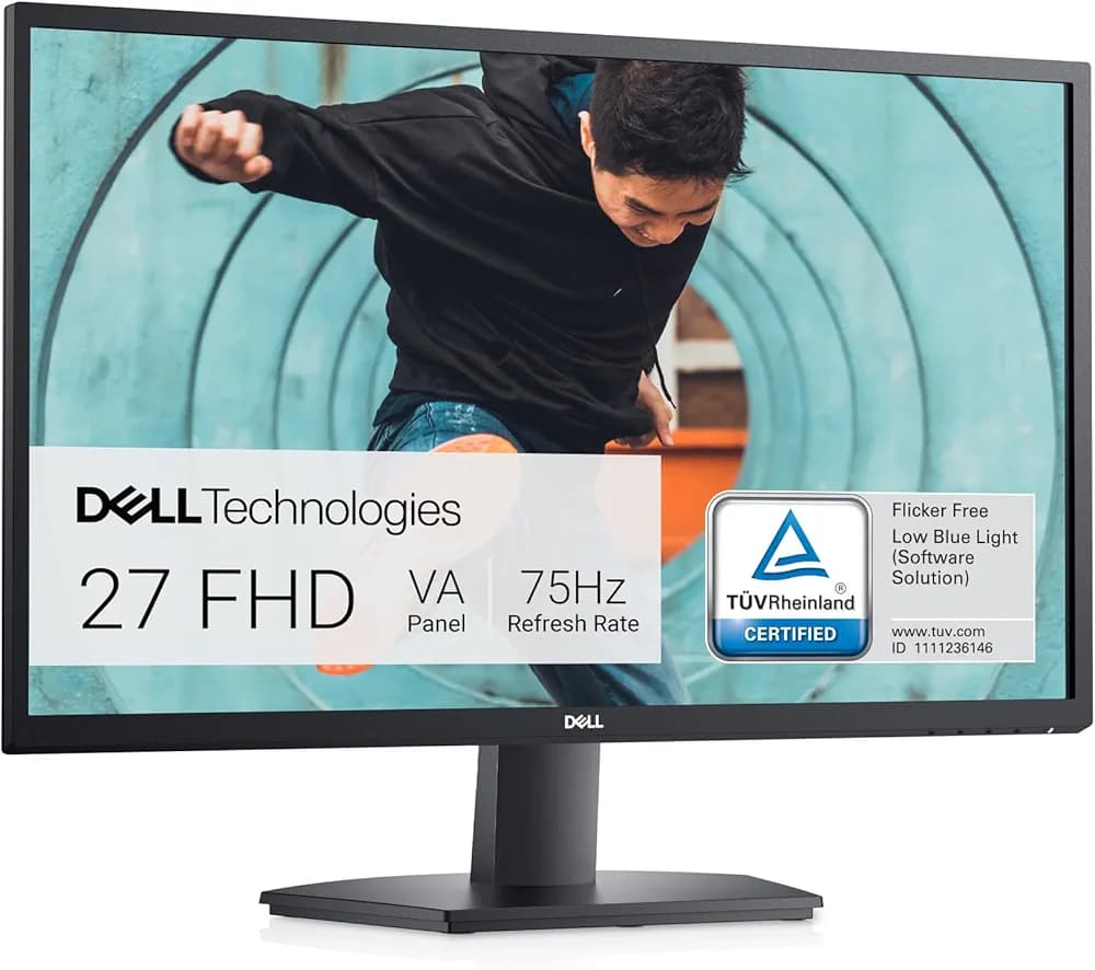 Dell 27" (68.58 cm) Monitor 5 Year DELL Warranty|FHD 1920 x 1080 at 60Hz|VA Panel|AMD FreeSync|Brightness 250 cd/m|Contrast Ratio: 3000:1|Colour Gamut...