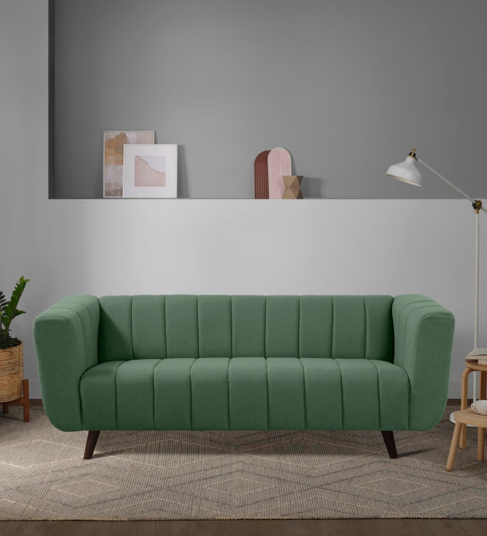 Sleepyhead Kiki - 3 Seater Sofa (Fabric, Sapling Green)