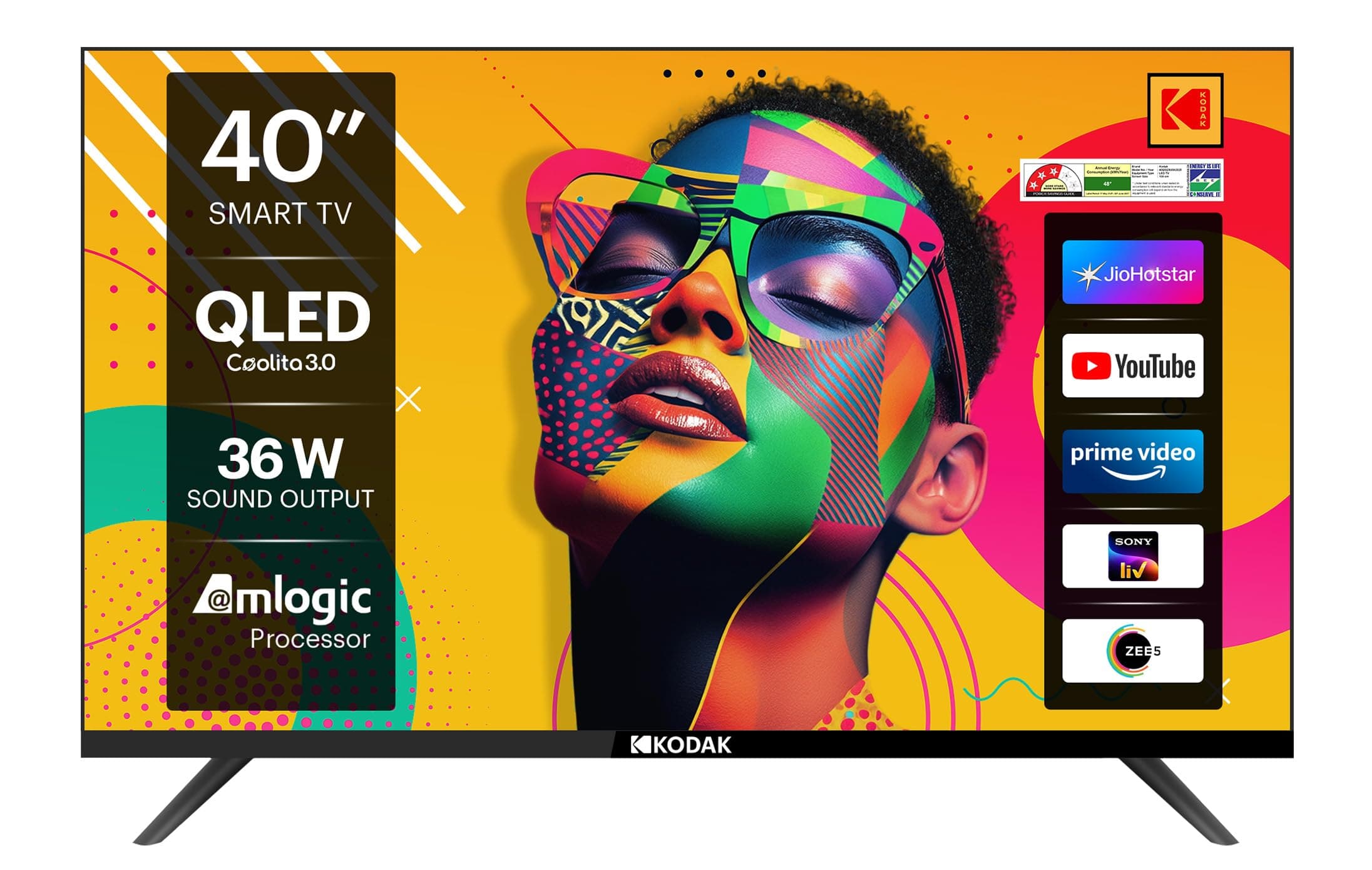 Kodak QLED SE 100 cm (40 inch) QLED Full HD Smart Linux TV 2025 Edition (40QSE5009)