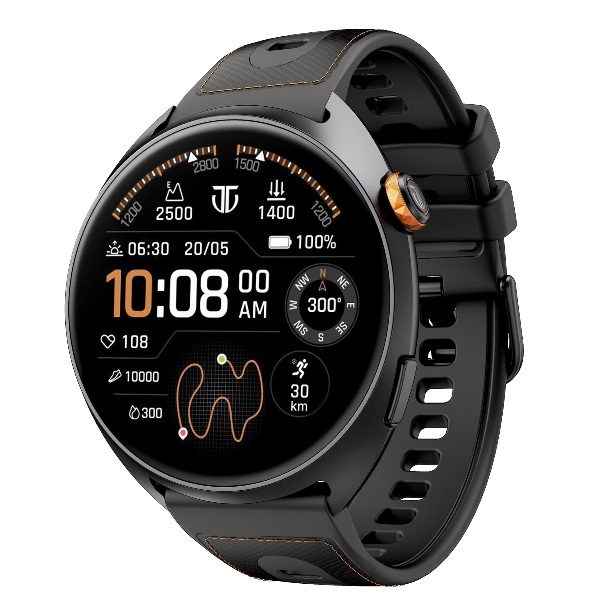 Titan Celestor 2.0 Smartwatch with 1.43" inch AMOLED Display, Dual Band GPS, ABC, Offline Maps, 5 ATM, Training Load & Readiness, Running Courses, Off...
