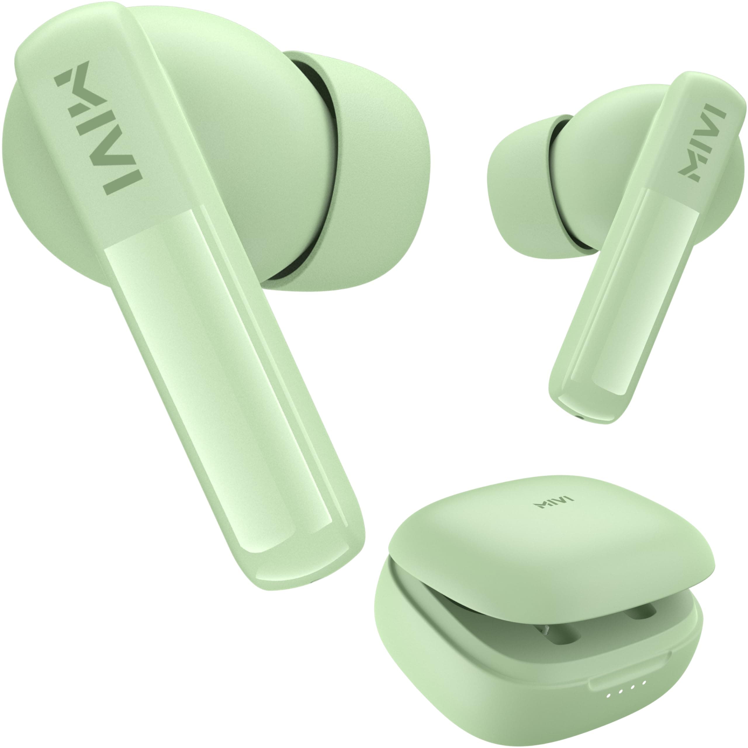 Mivi DuoPods Echo Earbuds [New Launch], 60 Hours Playtime, AI-ENC for HD Calls, 13mm Drivers, IPX 4.0, BT v5.3, Made in India True Wireless Bluetooth ...