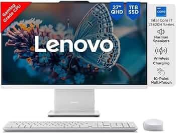 Lenovo IdeaCentre AIO 13th Gen Core i7-13620H 27" QHD IPS (32GB RAM/1TB SSD/Windows11/Office 2021/3Wx2 Harman Speaker/Touchscreen/Wireless EOS Keyboar...