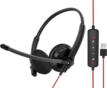 Livey Savvy LT-410DM Microsoft Teams Optimized Headset- for Video & Conference Calls, Professional Noise Cancelling Over Ear Headphone with Mic, Conne...