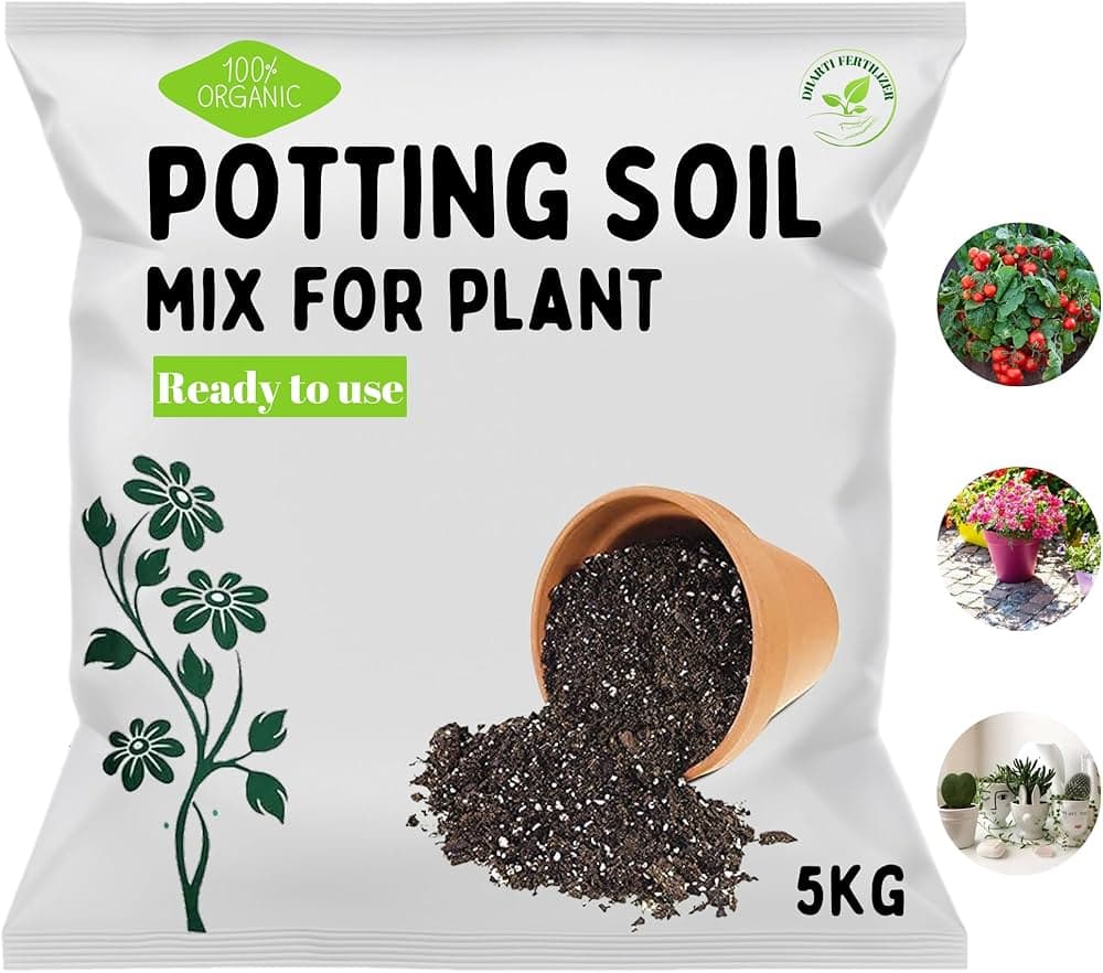 DHARTI Potting Soil Mix For Plant- 5Kg Ready To Use All Purpose Potting Soil Mix | Made With Vermicompost/Neem Cake/Cocopeat/River Sand/Bone Meal (5)