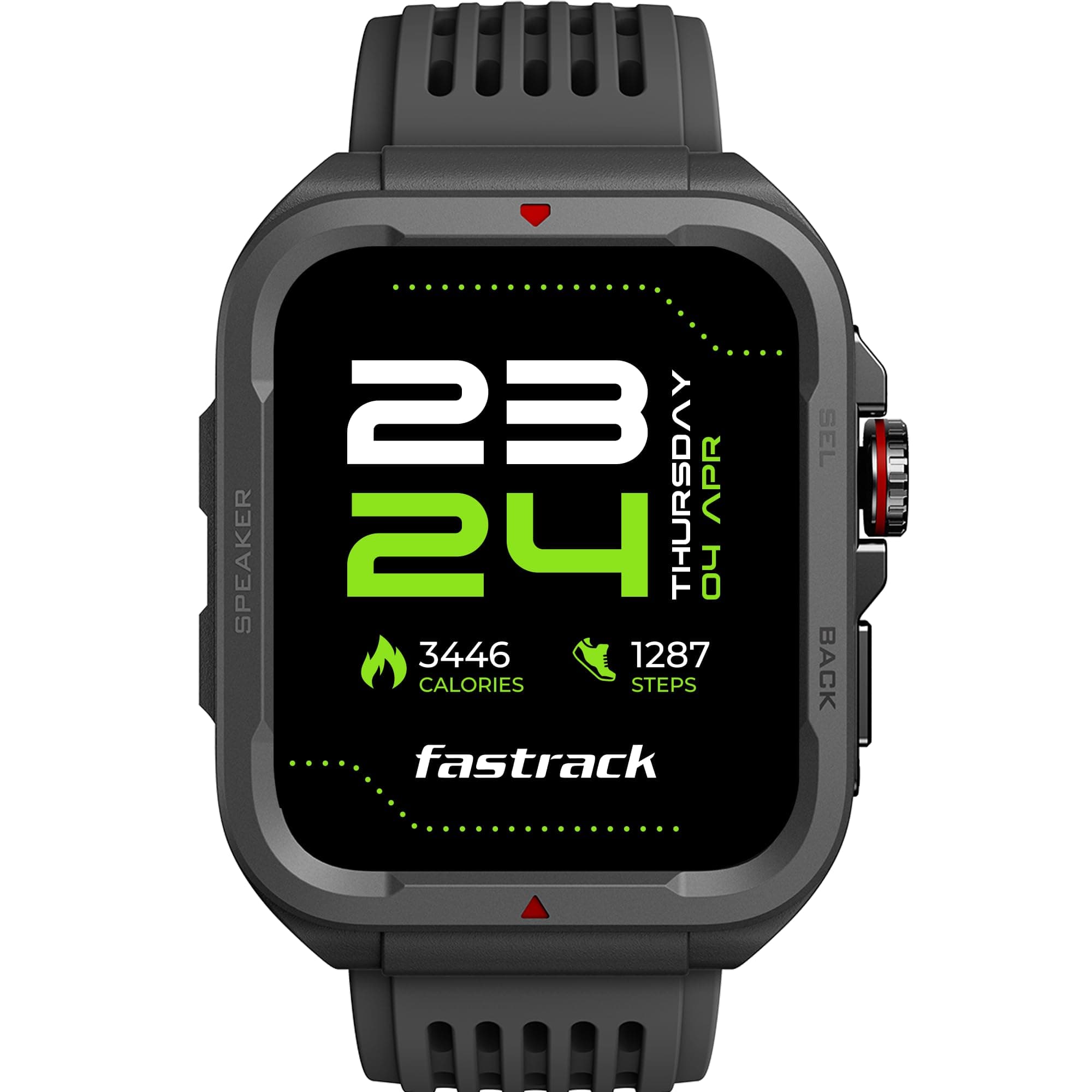 Fastrack Active Rugged Smartwatch with 1.83" UltraVU HD Display|SingleSync BT Calling|Functional Crown|100+ Sports Modes|AI Coach|Auto Multisport Reco...