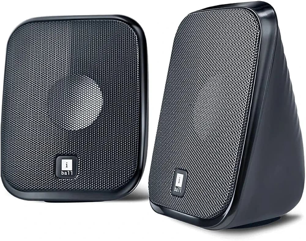 iBall Decor 9+ Speaker with Aux Connectivity, 2.0 Multimedia USB Powered and Volume Control - Black