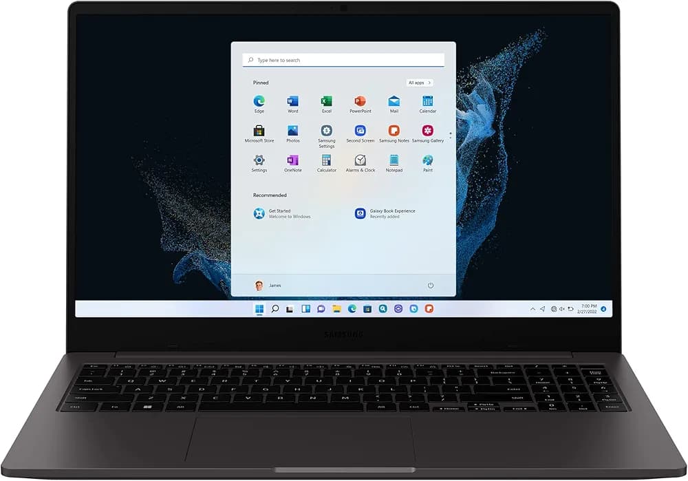 Samsung Galaxy Book2 (NP550) Intel 12th Gen core i7 39.6cm (15.6") FHD Thin & Light Laptop (16 GB/512 GB/Windows 11/MS Office/Backlit Keyboard/Finger Print Reader/Graphite/1.8Kg), NP550XED-KA3IN