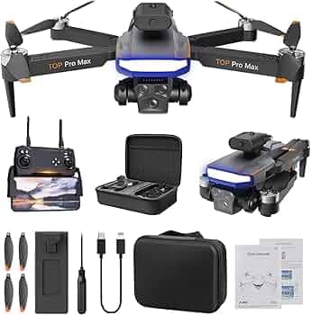 Amitasha P18Pro Obstacle Avoidance Dual HD Camera RC Drone 4K 1080p with Selfie Gesture Remote Control Flying Mode Brushless Motor and 2 x 1800mAh Rec...