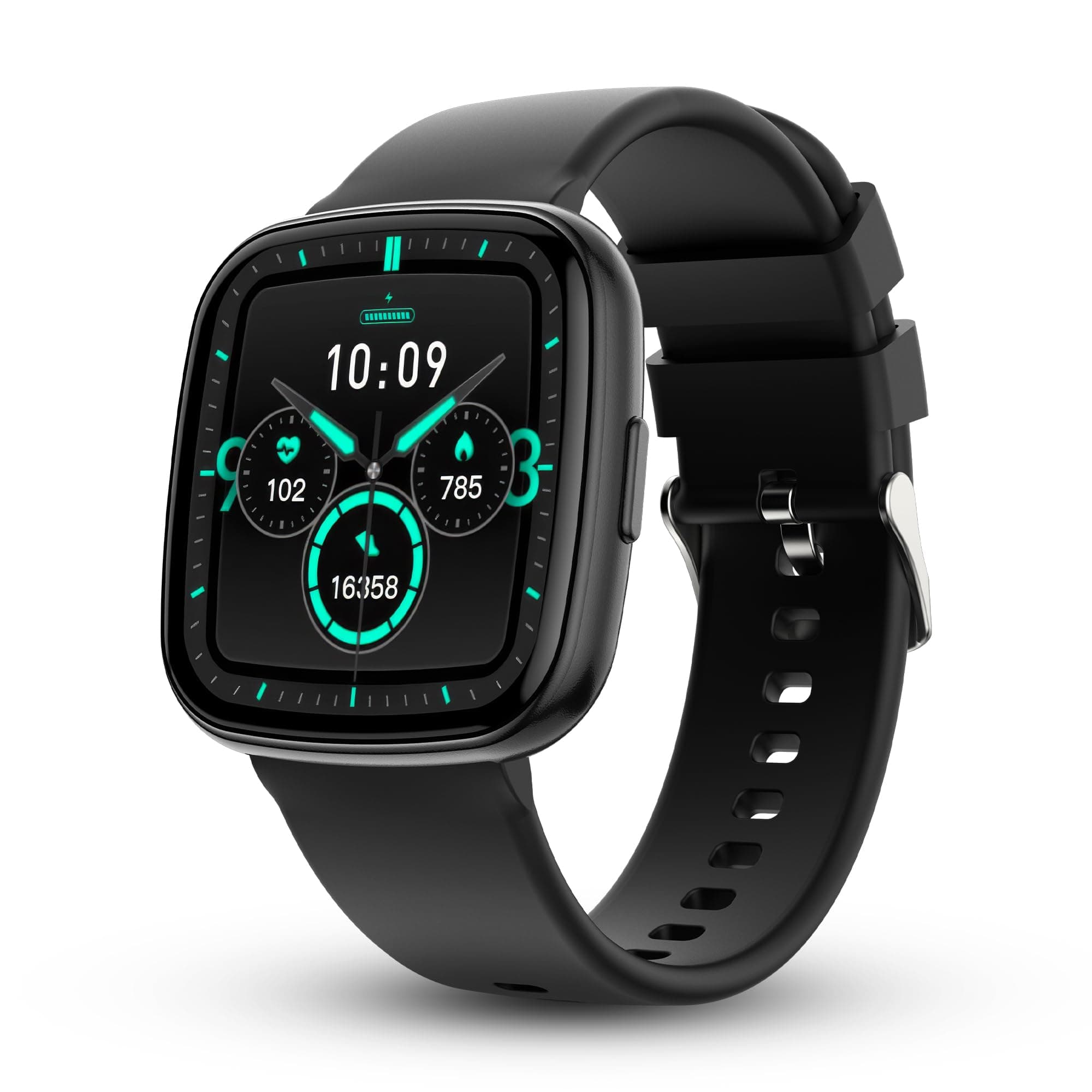 Pebble Cosmos Air 1.73" HD Display Smartwatch with Bluetooth Calling & Voice Assistant (Carbon Black)