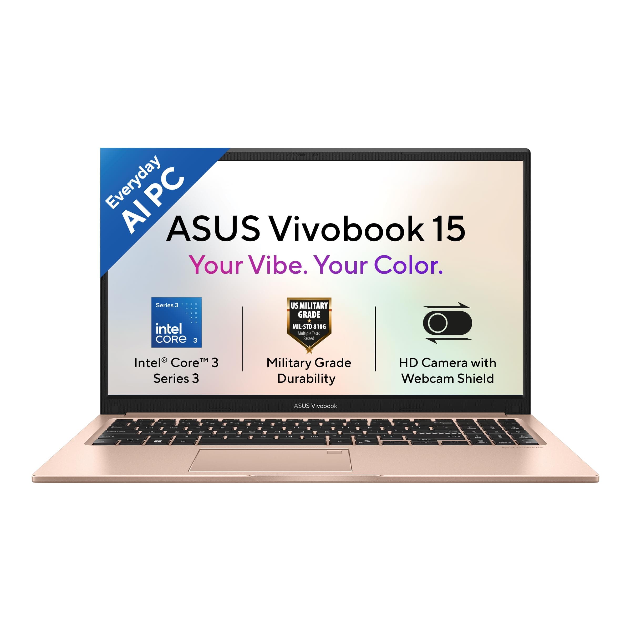 ASUS Vivobook 15 (2026),Intel Core 3 304 (Series 3-Latest Gen),Fingerprint Sensor,8GB RAM,256GB SSD,FHD,15....