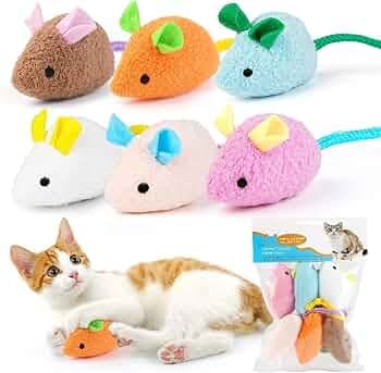 D&C PAWS Cat Toy Mice, Cat and Kitten Toy Mouse 3 Pcs Pack