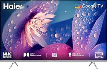 Haier 139 cm (55 inches) UHD -Smart Google TV with Hands free voice control 55P7GT (GREY)