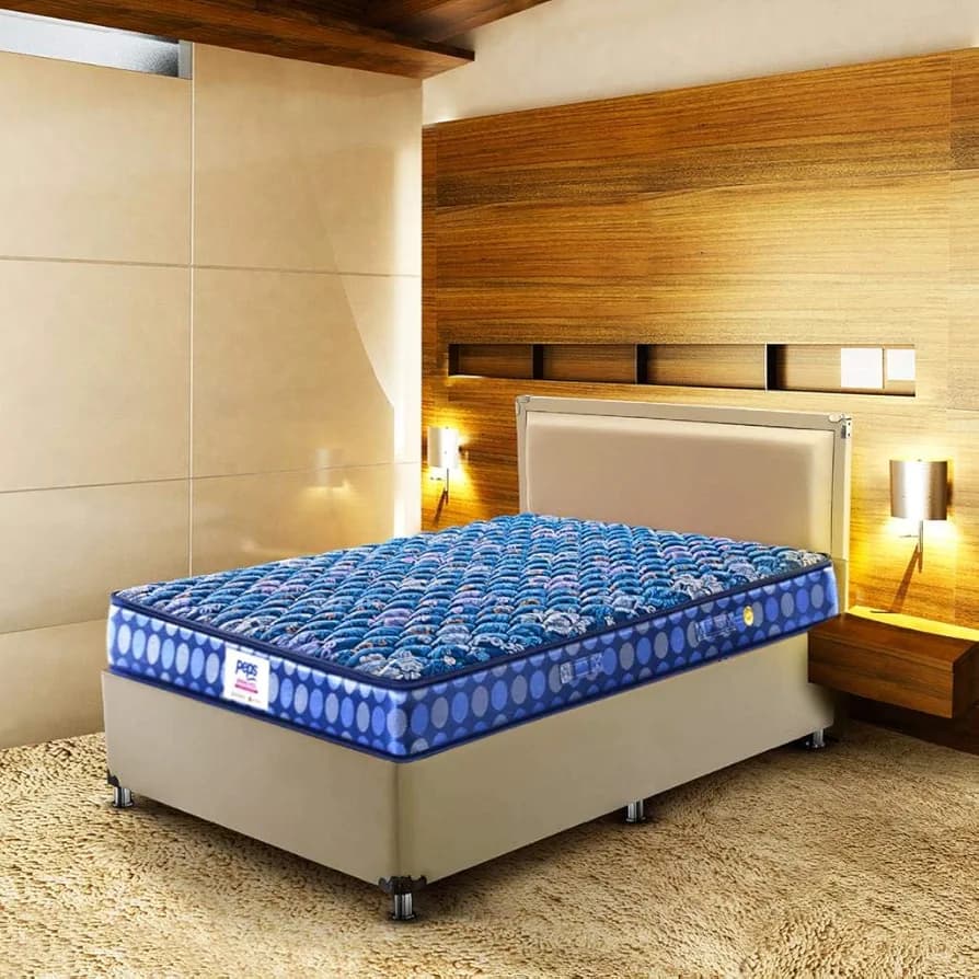 peps Springkoil Bonnell 8-inch Single Size Spring Mattress (Dark Blue, 72x48x08)