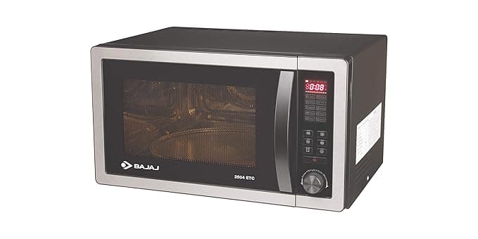 Bajaj 25 Litres Convection Microwave Oven with Jog Dial (2504 ETC, Silver Grey) Microwave Ovens