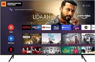 Kodak 108 cm (43 inches) 4K Ultra HD Smart Android LED TV 43CAPRO5022 (Black) (2022 Model)