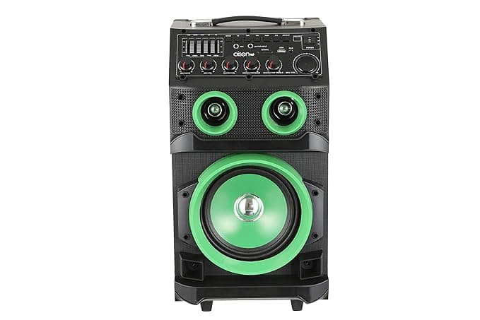 AISEN Walk & Rock A70UKB711 70 Watt Wireless Bluetooth Outdoor Speaker (Black, Green) Tower Speakers