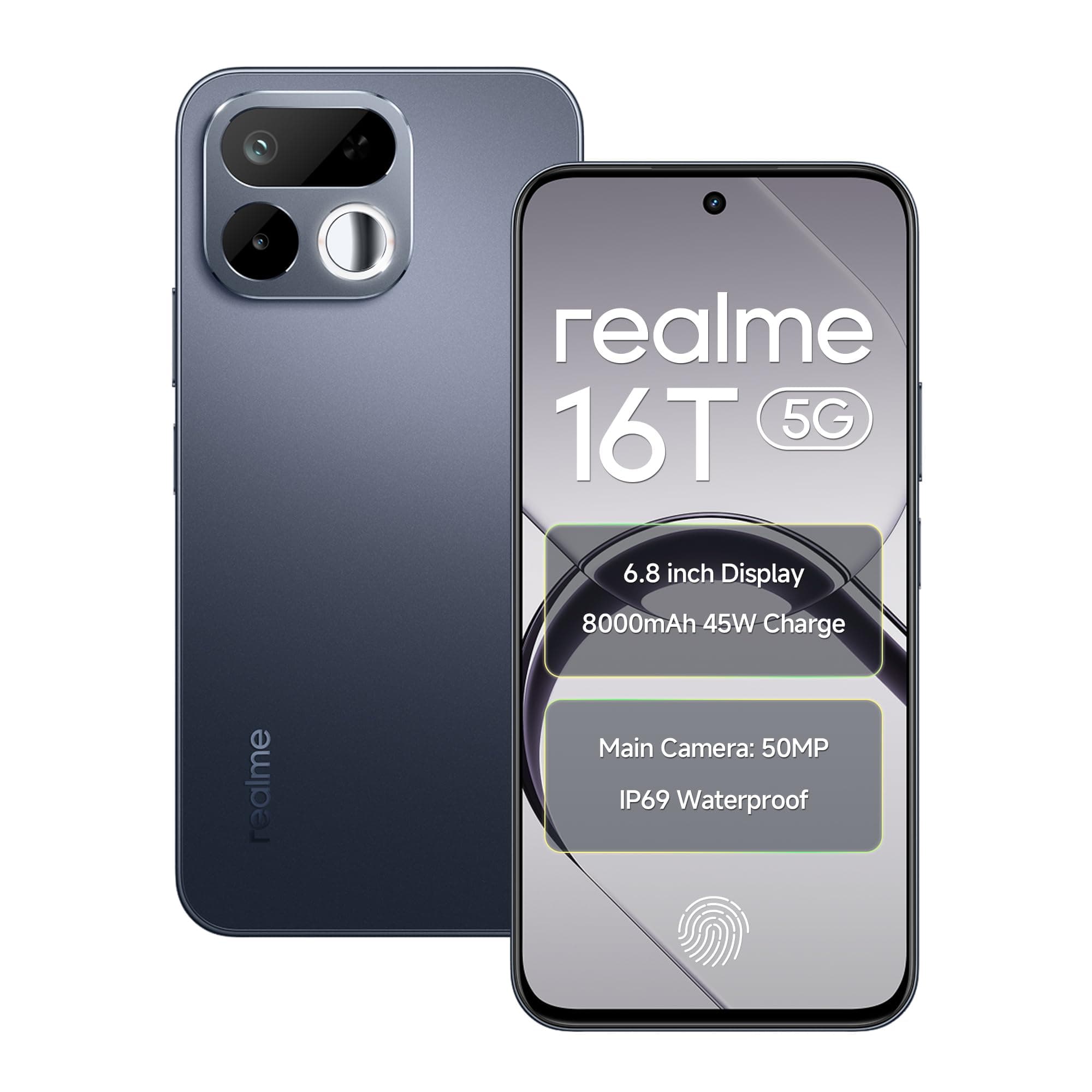 realme 16T 5G Smartphone (Black, 128, GB, 6, GB)
