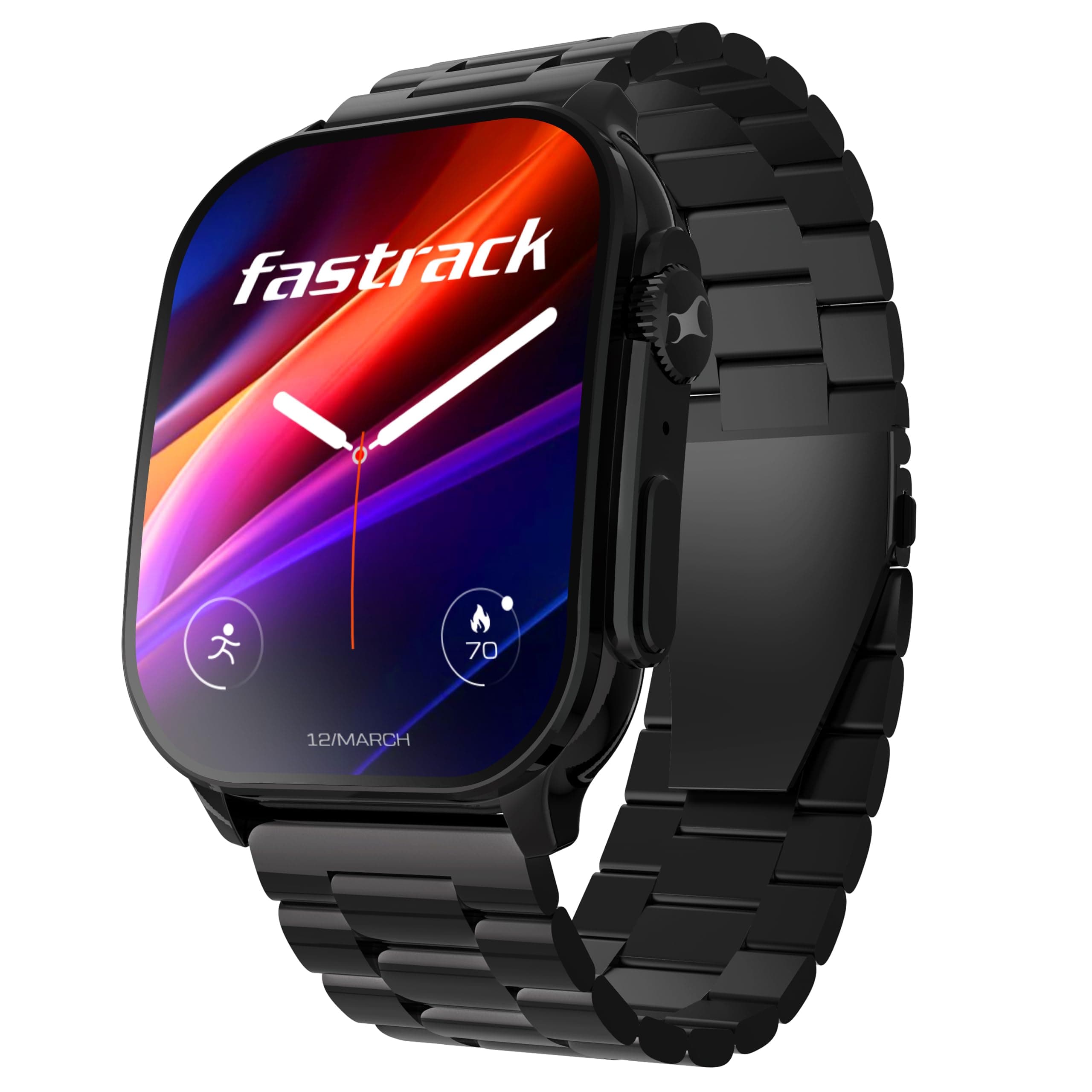 Fastrack Astor FS2 Pro Smart Watch, 1.96 AMOLED Display, 410 * 502 Pixel Resolution, SingleSync BT Calling, AI Voice Assistant, 100+ Sports Modes & Sm...