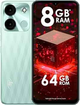 (Refurbished) Itel A60s (4GB RAM + 64GB ROM, Up to 8GB RAM with Memory Fusion | 8MP AI Rear Camera | 5000mAh Battery with 10W Charging | Faceunlock & ...