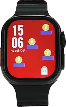 MZ M705W-Watch 9 Ultra (Smart Watch) 55mm Display NFC Voice Assistant Heart Rate Smartwatch (Black Strap, 2.19 inch)