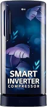 LG 201 L 5 Star Direct Cool Smart Inverter Compressor Single Door Refrigerator (2024 Model, GL-D211HBIZ, Blue ILAN, Fast Ice Making, Auto Smart Connec...