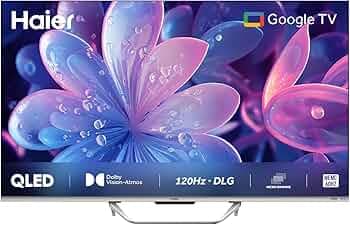 Haier 165 cm (65 inches) QLED -Smart Google TV with Hands Free Voice Control 65S800QT (Grey)