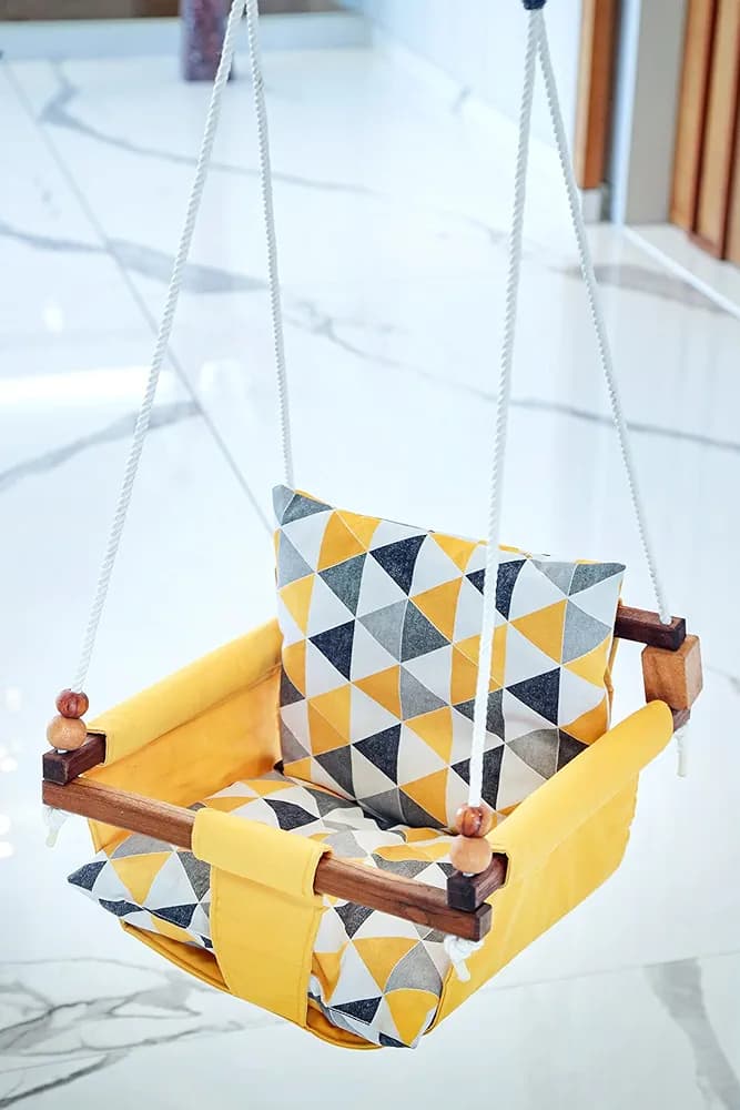 Swing for Kids | jhula for Kids | jhula for Baby | Baby Swing Hanging Indoor Outdoor | Baby Garden Swing with 2 Pillows (6 Months to 4 Years) (Up to 20 kg)