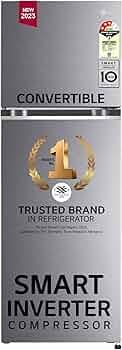 LG 246 L 3 Star Smart Inverter Frost-Free Double Door Refrigerator Appliance (2023 Model, GL-S262SDSX, Dazzle Steel, Convertible)