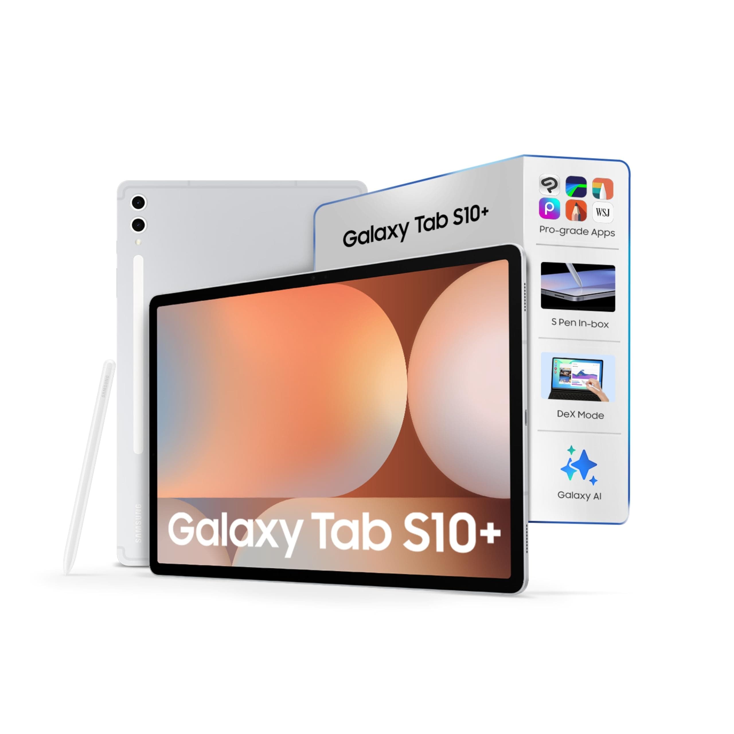 Samsung Galaxy Tab S10 Plus, S Pen in-Box, 31.5 cm (12.4 inch) Dynamic AMOLED 2X Display, 12 GB RAM, 256 GB Storage, Wi-Fi Tablet, Platinum Silver