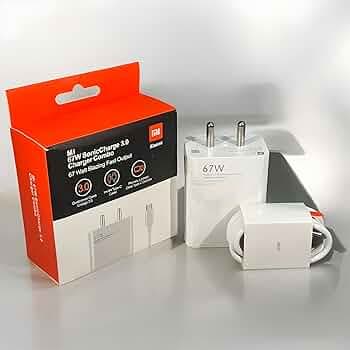 Original 67w Fast Type C Charger for Xiaomi Redmi Mi Mix 2S Charger Original Adapter Like Mobile Charger | Qualcomm QC 3.0 Quick Charger with 1 Meter ...